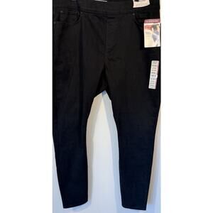 Signature Levi Strauss Black Pull On Skinny Jeans Stretch NW